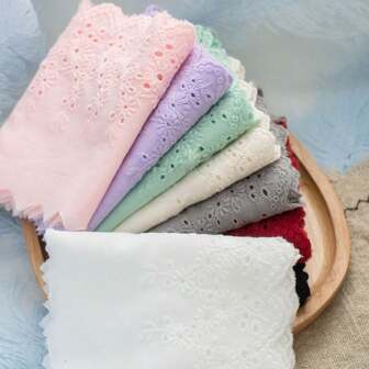 1yd Colorful Cotton Embroidery Flower Lace Trim, Clothing, Bag, Home Decor DIY Accessory