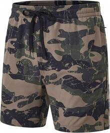 Men's Swim Trunks Quick Dry Beach Shorts With Zipper Pockets And Mesh Lining - Dk4142 Armygreen - View 2