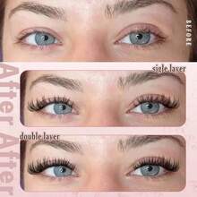 Goddvenus Lash Clusters Wispy Lashes Clusters Like Eyelashes Extension In Salon Natural DIY Cluster Eyelash Extensions For 5-7 Days 9-16mm D Curl Fluffy DIY Individual Lashes (192pcs D Curl)