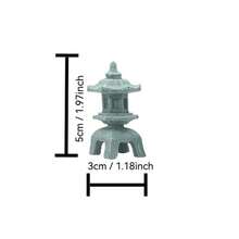 1pc Mini Japanese Lantern Pagoda Statue Set - Stone Collectible Statues Suitable For Aquarium, Glass Container And Fairy Garden, Zen Bonsai Landscape Decor, Fit For Various Rooms - Seasonal Decor For Indoor And Outdoor Use
