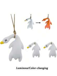 UV Induction Color-Changing Roast Duck Pendant | Photosensitive Advanced Technology Car Keychain |Universal For Cars And Bicycles | Automatic Color Change In Case Of Ultraviolet Rays | Indoor And Outdoor Creative Pendant | Funny And Cute Roast Duck Decorative Pendant Car Accessories Bag Charm School Cartoon Goth Y2k Christmas Gift