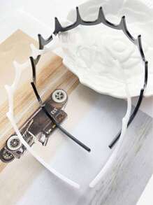 1pc Mother's Day Leopard Patterned Hair Hoop, Fashion Elegant Casual Minimalist Resin Material Girls Solid Shiny Leopard Tooth Headband Hair Accessory Set, Suitable For Daily, Commuting, Bathing, Makeup, Fixing Messy Hair, Wavy Hair Hoop, Hairband, Hair Hoop Headbands