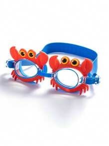 1pc Kids Cute Crab Swimming Goggles, Unicorn, Frog Design Waterproof Swim Goggles, Eye Protection