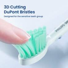3Pcs Replacement Brush Heads Compatible With Philips Sonicare 2000 Series Gentle Clean Type - White - View 2