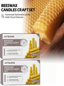1pc Honeycomb Wax Cake, Natural Honey Scented, Releasing Mild Sweet Aroma When Burned, Can Be Freely Molded Into Elegant Candle Shapes To Showcase Personal Taste, Upgraded Version Of Handmade Pure Beeswax Candles With Better Cost-Effectiveness - 1 Box 10pcs - View 4