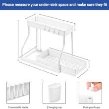 Under Sink Organizer, Pull Out Cabinet Organizers, Slide Sink Steel Shelf Cabinet Storage Shelves, Under Sink Storage For Kitchen Bathroom Cabinet