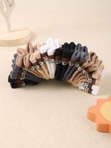 20/10/5 pares de calcetines tipo barco con diseño de oso lindo para niños pequeños, calcetines para bebés, con pestaña en el talón para un diseño antideslizante, diseño con estampado de oso lindo, adecuado para bebés de 0 a 3 años. Calcetines para recién nacidos, calcetines para niños pequeños, calcetines para bebés. - Multicolor - Ver 11