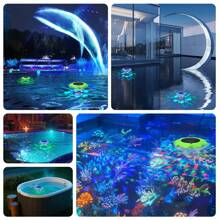 Luces flotantes solares para piscina, luces flotantes RGB que cambian de color para piscina, luces solares LED flotantes a prueba de agua IP68 que pueden colgarse, adecuadas para piscinas de verano, jacuzzis, bodas, caminos y decoraciones de fiestas.