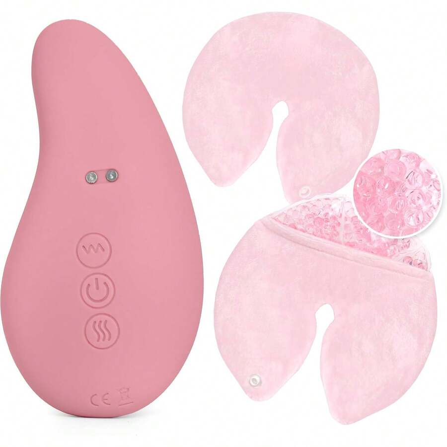 IDEALY - Masajeador de lactancia - Kit de apoyo a la lactancia materna Accesorios para madres lactantes - Masajeador de lactancia con vibración, calor y almohadillas para terapia del pecho: mejora el flujo de leche y alivia los conductos obstruidos - 1 - Ver 1