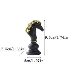 1pc Creative Home Furnishings International Elephant Resin Furnishings Window Decoration Black Chess Pieces Decoration