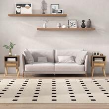 GOFLAME Rattan Nightstand Set Of 2, Boho Bedside Table With Solid Wood Legs, Drawer & Open Shelf, Modern End Table With Storage For Bedroom, Living Room - Khaki - View 4