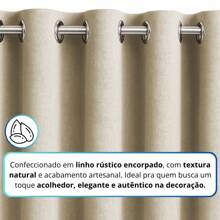 Sophisticated Rustic Linen Curtain 3.00m X 1.60m Textured Touch