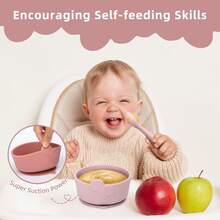 2件套可爱海龟硅胶婴儿碗套装，适合6个月以上的宝宝！防倾倒吸盘底座+防漏设计+120毫升勺子！可爱的动物图案碗身，防滑手柄，可放入洗碗机清洗。是欧盟父母和中东及北非地区清真家庭的完美婴儿喂养方案！精美包装。必备婴儿礼物，现代父母的理想之选！