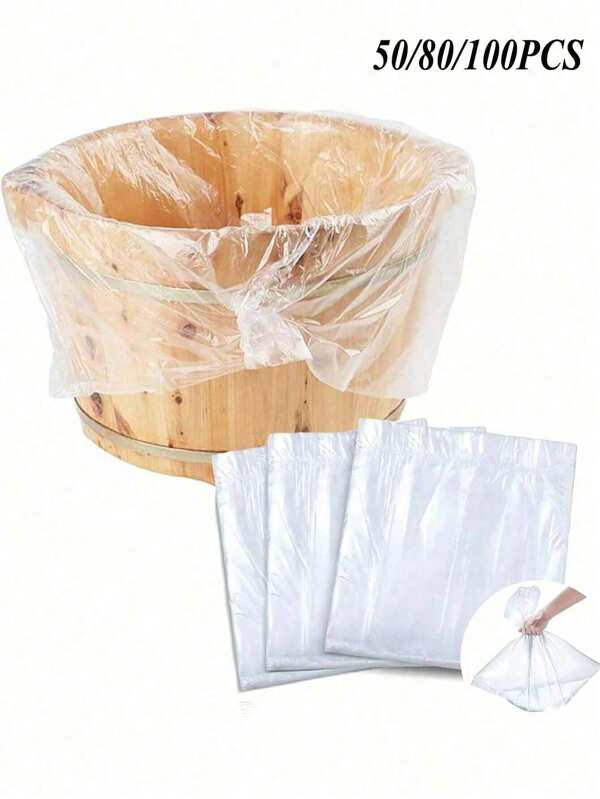 50/80/160PCS Foot Baths Bags, Foot Tub Liner Portable Bath Basin Bags, Plastic Pedicure Spa Bags,Thin Large Foot Bath Liners Pedicure Liners For Foot Pedicure Spa Hotel Home Use,Foot Care Toools,Foot Baths & Spas Accessories,Foot Soak Tub Bath Bags For Travel,Bags Thin Large Clear Feet Solk Bath Plastic Liners For Pedicure Spa Beauty Salon Hotel Home Use