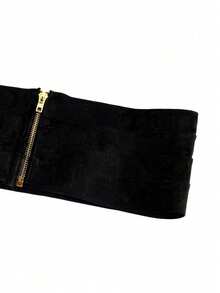 1 件女士前卫街头风格白色字母交叉腰带，适合搭配个性化服装万圣节服装 - 黑色 - 查看 6