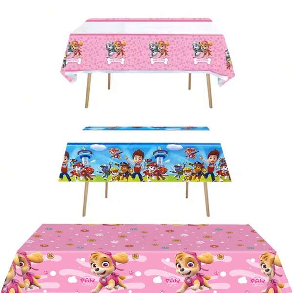 Paw Patrol 1pc Paw Patrol Tablecloth Birthday Party Decorations Cartoon Dog TableCover Party Supplies,Perfect Party, Birthday, Holiday Decoration Tablecloth, Party Gift Tablecloth