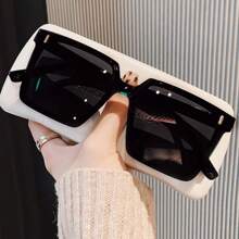1pc New Large-Frame  And Popular  With A High-End Look. Square-Framed  Protect Against Ultraviolet Rays