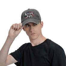Vintage "America Needs Jesus" Shabby Denim Baseball Cap-Patriotic American Flag Design, Adjustable For Men And Women Style, Casual Sun Hat, Faith Costume With Message Of Faith Vintage Cowboy Hat  Baseball Cap, Baseball Cap - Black - View 7