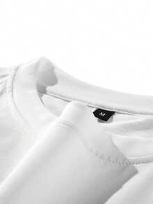 Men's All-Match Solid Color Casual Long Sleeve T-Shirt, Versatile, Spring/Autumn - 白色 - 查看 3