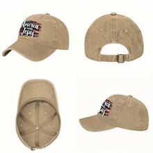 Vintage "America Needs Jesus" Shabby Denim Baseball Cap-Patriotic American Flag Design, Adjustable For Men And Women Style, Casual Sun Hat, Faith Costume With Message Of Faith Vintage Cowboy Hat  Baseball Cap, Baseball Cap - Black - View 5