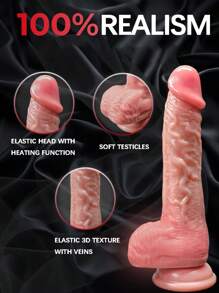 1PC Ultra-Realistic 8.6-Inch Liquid Silicone Thrust Sex Toy Vibrator - Huge, Heating, Rotating, Wireless Remote Control, USB Magnetic Charging, Suitable For Women And Same-Sex Use, Lifelike Design, Smooth Texture, Ergonomic Shape, Discreet Packaging