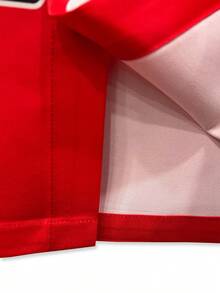 1件棒球领“SPEED RACING”字母印花衬衫，深红色，赛车服，街头服饰，休闲外套，短袖，年轻时尚 - 紅色 - 查看 5