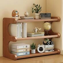 3-Tier Wooden Kitchen Storage Rack, Vintage Wooden Multipurpose Organizer Shelf - Space-Saving Design Rack For Displaying Tea Cups, Teapots & Tableware With Countertop Cup Holder - 3 lớp - Xem 3