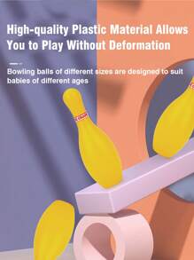 1 Set de Bolos para Niños - Juguete interactivo para padres e hijos, educación temprana para niños y niñas mayores de 3 años. Incluye bolas de plástico para actividades deportivas de ocio, para uso en interiores, jardín de infancia, actividades deportivas al aire libre y juegos de competición. Un regalo ideal para las vacaciones.