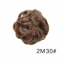 1 pieza Simulación de moño desordenado y ondulado natural, adecuado para usar a diario, sujetadores de coleta, bandas elásticas para el cabello, coleteros, cuerda para el cabello, elásticos para el cabello
