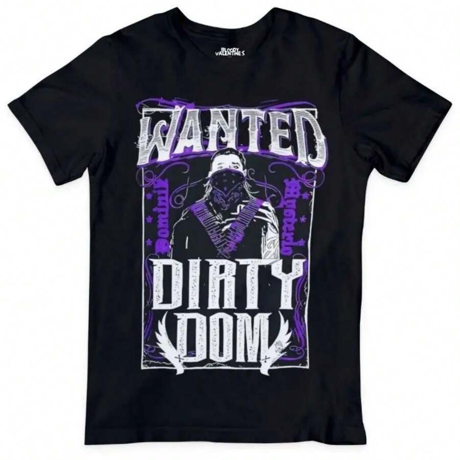 2025 New WWE  Judge The Judgment Day Wrestling Short Sleeve Cotton Printed Men's T-Shirt - 黑色 - 查看 1