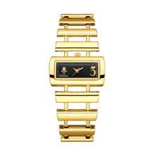 YalaLuSi Brand A Fashionable Of Women's Quartz Watch Exquisite Rectangular Dial Simple Scale Skeleton Strap High-Grade Feeling Suitable For Traveling To Work Send Girlfriends Send Family Holiday Gift - Gold - View 10