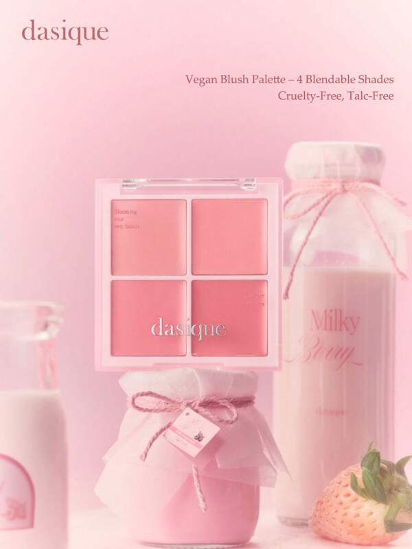 Dasique Dasique Blending Mood Cheek #19 Milky Berry Net Content 8g 4 Blendable Shades In Lightweight Smooth Powder | Vegan | Pink Blush
