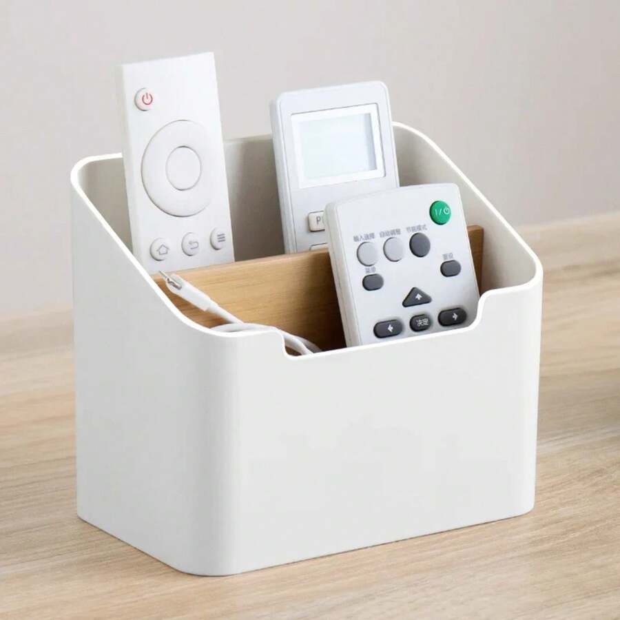 Caja de almacenamiento multifunción para TV, aire acondicionado, organizador de Control remoto, práctica caja de pañuelos, caja de almacenamiento de cosméticos para el hogar TPTC - Negro - Ver 1
