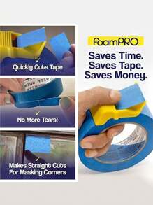 1pc Adhesive Tape Cutter Adhesive Tape Cover Compact Adhesive Tape Dispenser Concealment And Painter's Tape DIY Painting Accessories School Supplies, Back To School