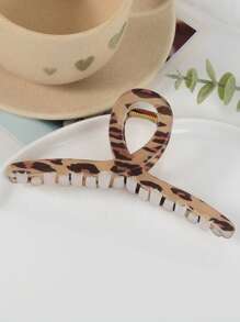 1/2 piezas Elegantes pinzas para el cabello con estampado de leopardo de moda, grandes pasadores de pelo aptos para uso casual diario, viajes al aire libre, accesorios para el cabello de fiesta para mujeres