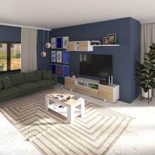Duehome Pacote de sala de estar com mesa de centro Kenzo Plus V1