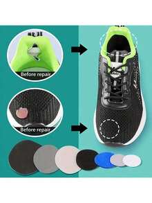 6pcs Self-Adhesive Sneaker Repair Patches, Mesh Repair Kit, Suitable For Sneaker Upper And Lining Repair, Scratch-Resistant, Fixes Tears And Wear - Multicolor - View 2