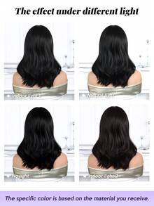 Tóc giả dài 16 inch màu đen, kiểu rẽ ngôi giữa, tóc xoăn dài, phù hợp cho nữ giới sử dụng hàng ngày, dự tiệc, cosplay, du lịch, họp mặt gia đình, cũng là món quà tuyệt vời cho Ngày của Mẹ, Halloween, Giáng sinh hoặc bạn gái. - màu đen - Xem 7