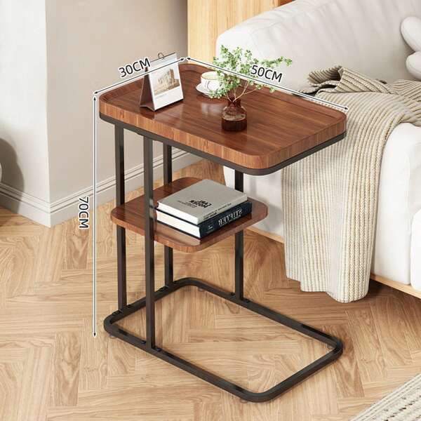 1 pezzo comodino, tavolino mobile laterale, mensola mobile per divano, arredamento da salotto