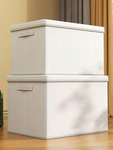 1 Stück große faltbare Aufbewahrungsbox - einfach zu falten, mit Deckel, Mehrzweck-Aufbewahrungsbehälter, Organisationskorb, stabiler und strapazierfähiger Aufbewahrungskorb mit Schutzhülle - ideal für Zuhause, Schlafzimmer, Schrank, Büromaterial, Babyartikel-Lagerung, kann Kleider, Hosen, Schuhe, Jeans, Stiefel, Röcke usw. aufbewahren. Geeignet für Schlafzimmer, Lagerung, Haushaltsorganisation, Damen-Weißt-Shirts, Damen-Schwarze Hosen, Damen-Winterkleidung, Kleider usw.