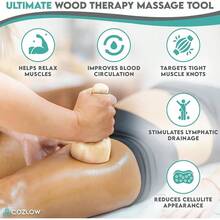 Wood Therapy Massage Cup - Maderoterapia Massager Body Sculpting, Fascia Release & Lymphatic Drainage - Wooden Cupping Massage - Maderotherapy Helps Reduce Cellulite Appearance - 附滾輪按摩杯 - 查看 2