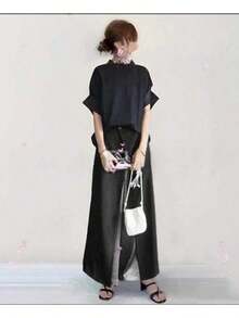 Women Two-Piece Outfits - Negro - Ver 2