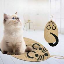 Novo Arranhador de Gato em Formato de Rato de Sisal, Brinquedo de Gato Durável de Sisal, Suprimentos para Gatos, Arranhador de Gato Confortável para Gatos Internos, com Design Adorável de Rato, Arranhador de Gato como Protetor de Móveis para Gatos Felizes, Presente de Natal e Ano Novo