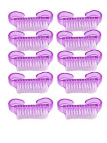 10件/50件小号美甲清洁刷，指甲除尘刷，死皮刷