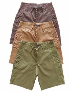 Women's Bermuda Shorts In Bengaline With Lots Of Elastane Fits Really Well - 軍綠色 - 查看 3