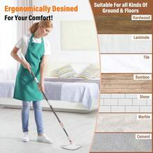 Mop And Bucket Set, Easy-To-Use Spin Mop With Separate Dirty Water System, Deep-Cleaning Mops For Floors, Versatile Mops For Walls (4 Thick Mop Pads) - 白色 - 查看 7