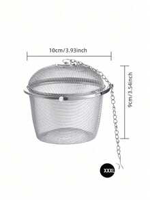 1pc Stainless Steel Tea Ball Infuser, Tea Leaf Strainer, Herb Spice Seasoning Holder, Kitchen Cooking Accessory - Multicolor - View 10
