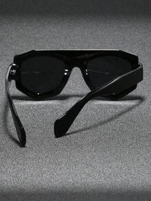 1pc Men's Oversized Square Flat Top Personalized Fashion Sunglasses, Suitable For Outdoor, Cycling, Beach Parties, Windproof - Nhiều màu - Xem 8