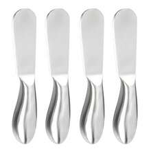 1 pieza/2 piezas/4 piezas Cuchillo para crema de acero inoxidable, cuchillo para queso, espátula para tarta, cuchillo para mantequilla, cortador de queso, herramienta de cocina para hornear