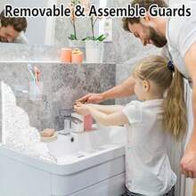 SKKRERemovable Shower Splash Guard For Bathtub 2Pack Shower Water Splash Guard Bathtub Splash Guard Shower Guards To Keep Water In Shower Bath Tub Splash Guard For Walk In Shower SelfAdhesive Waterproof2f2f - as pic - View 4